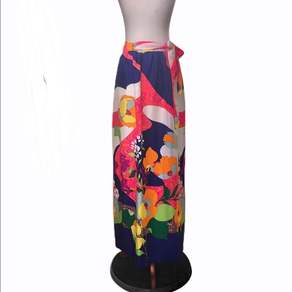 Vintage Alice of California Maxi Wrap Skirt - Picture 4 of 11